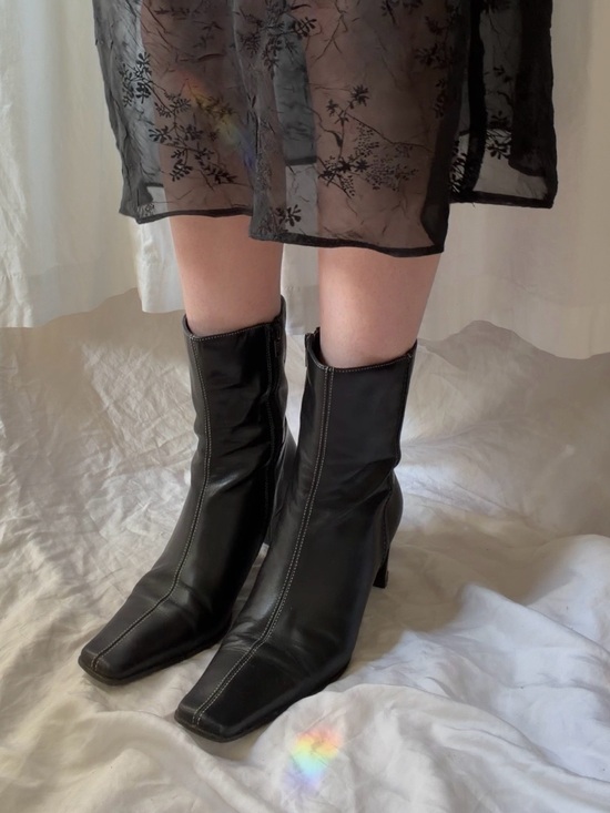 Aldo Shoes - 🖤Vintage // Aldo Square Toe Leather Boots🖤